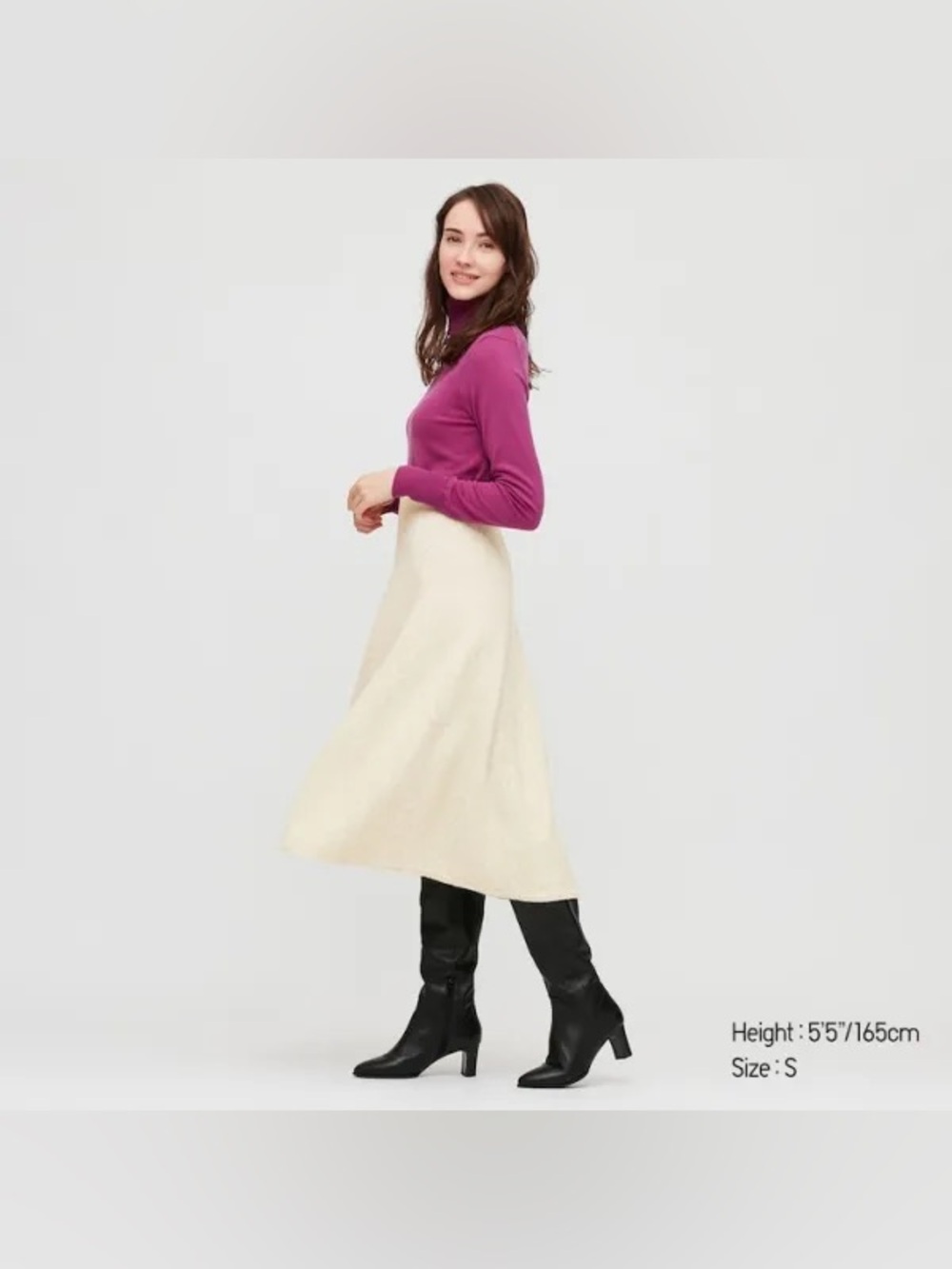 Uniqlo Souffle Yarn Flare Skirt - Size XS